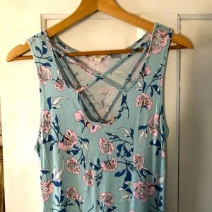 Pink Rose floral maxi dress👗